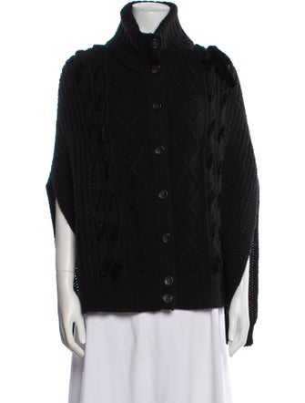 Red Valentino Virgin Wool Mock Neck Sweater