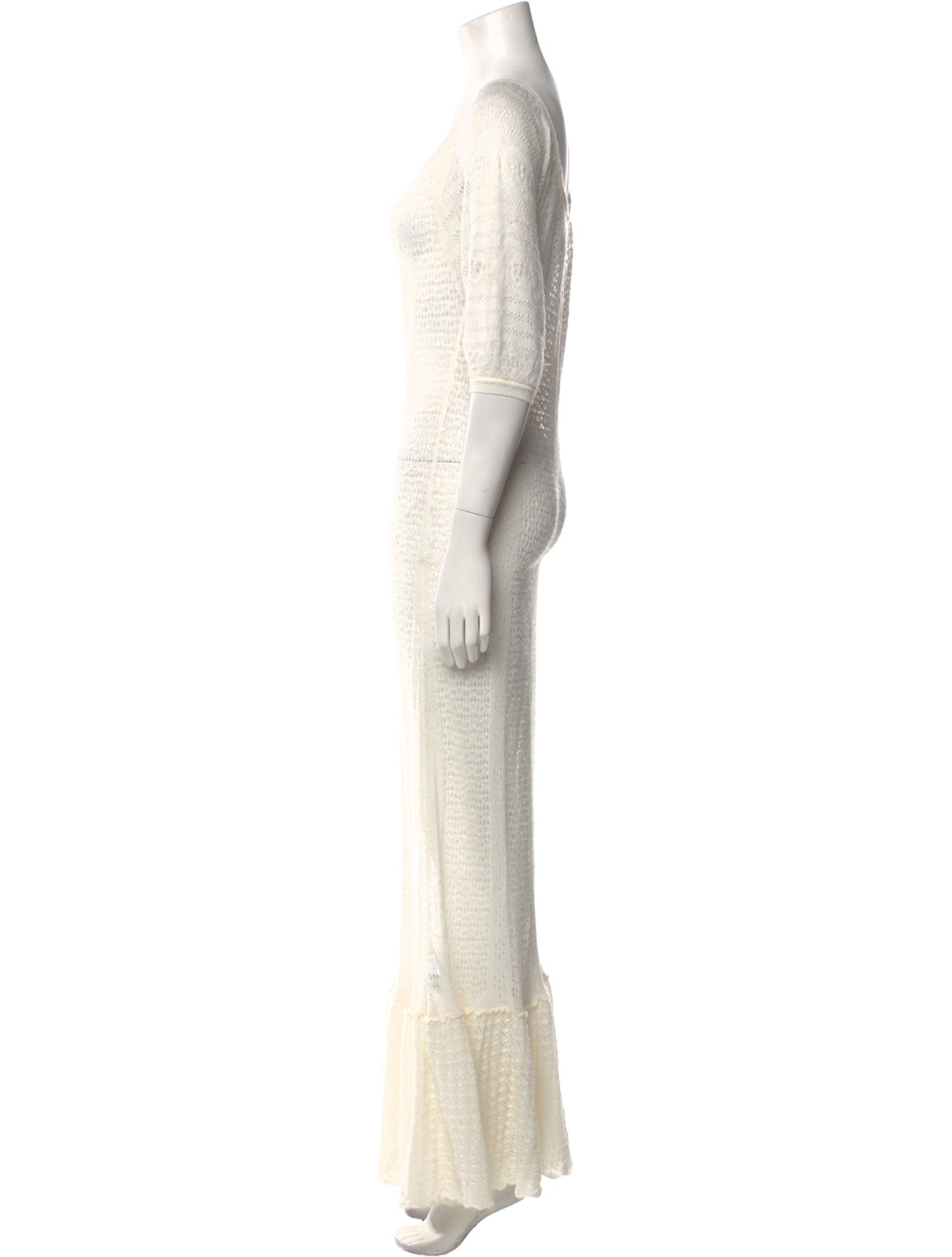 Red Valentino Scoop Neck Long Dress