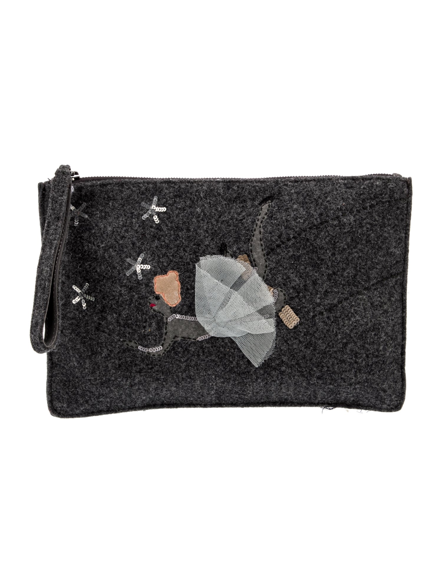 Red Valentino Wool Clutch