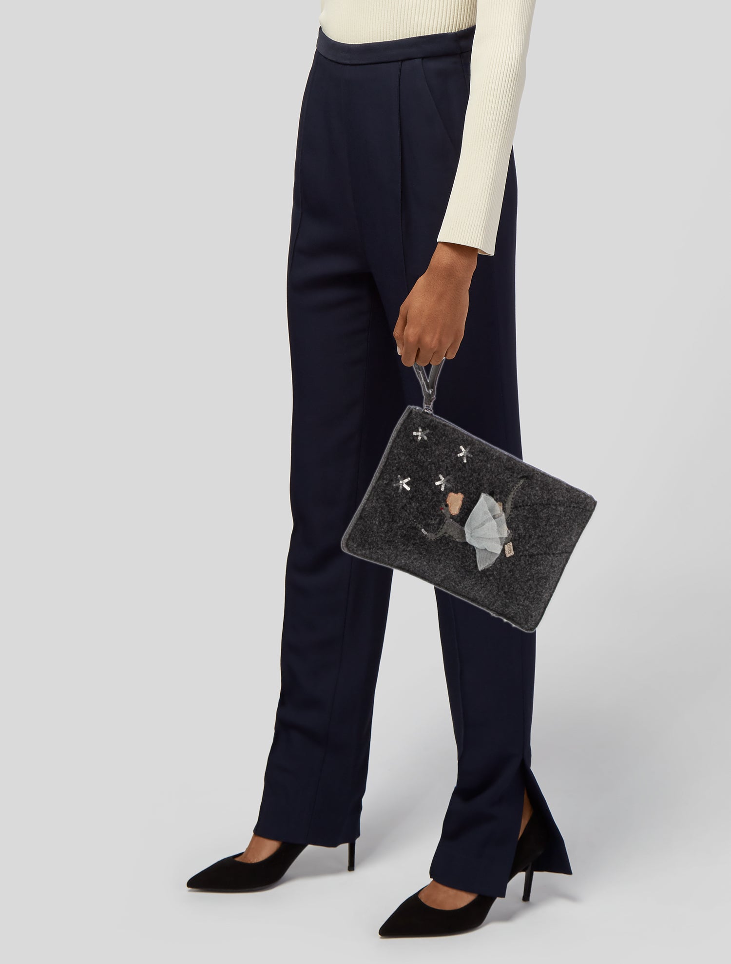 Red Valentino Wool Clutch