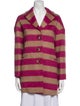 Red Valentino Wool Striped Coat