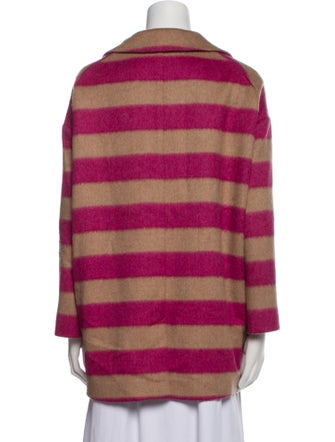 Red Valentino Wool Striped Coat