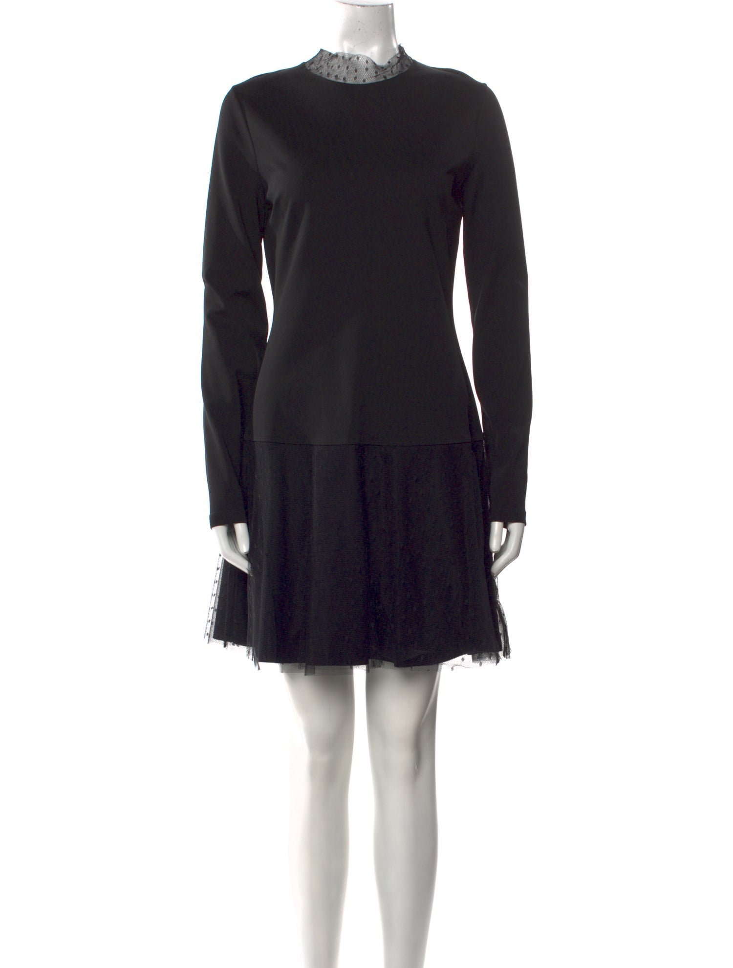 Red Valentino Mock Neck Mini Dress