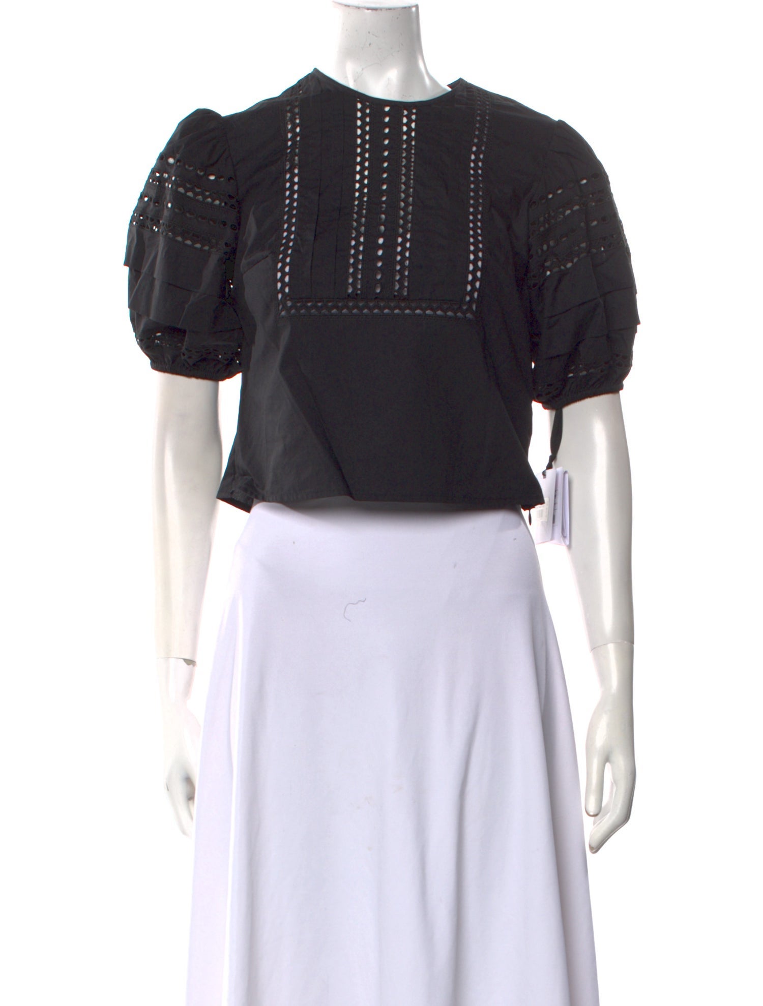 Red Valentino Crew Neck Short Sleeve Crop Top w/ Tags