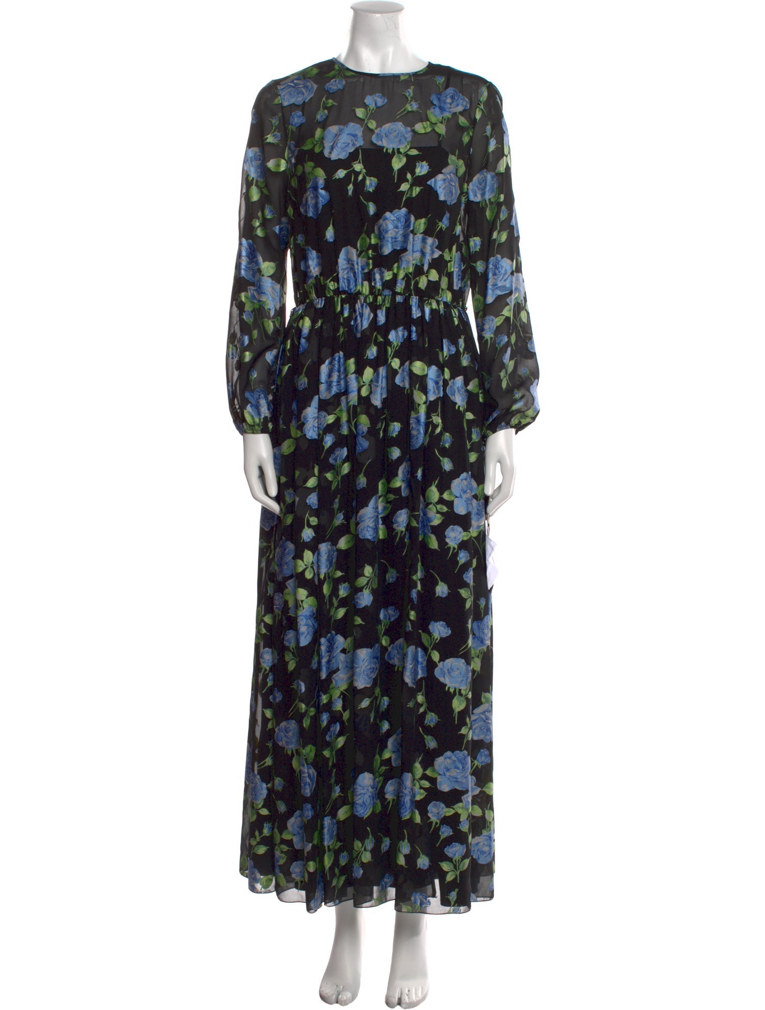 Red Valentino Floral Print Long Dress