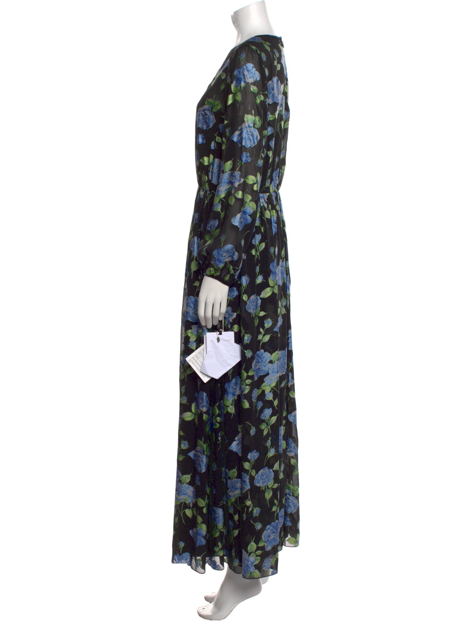 Red Valentino Floral Print Long Dress