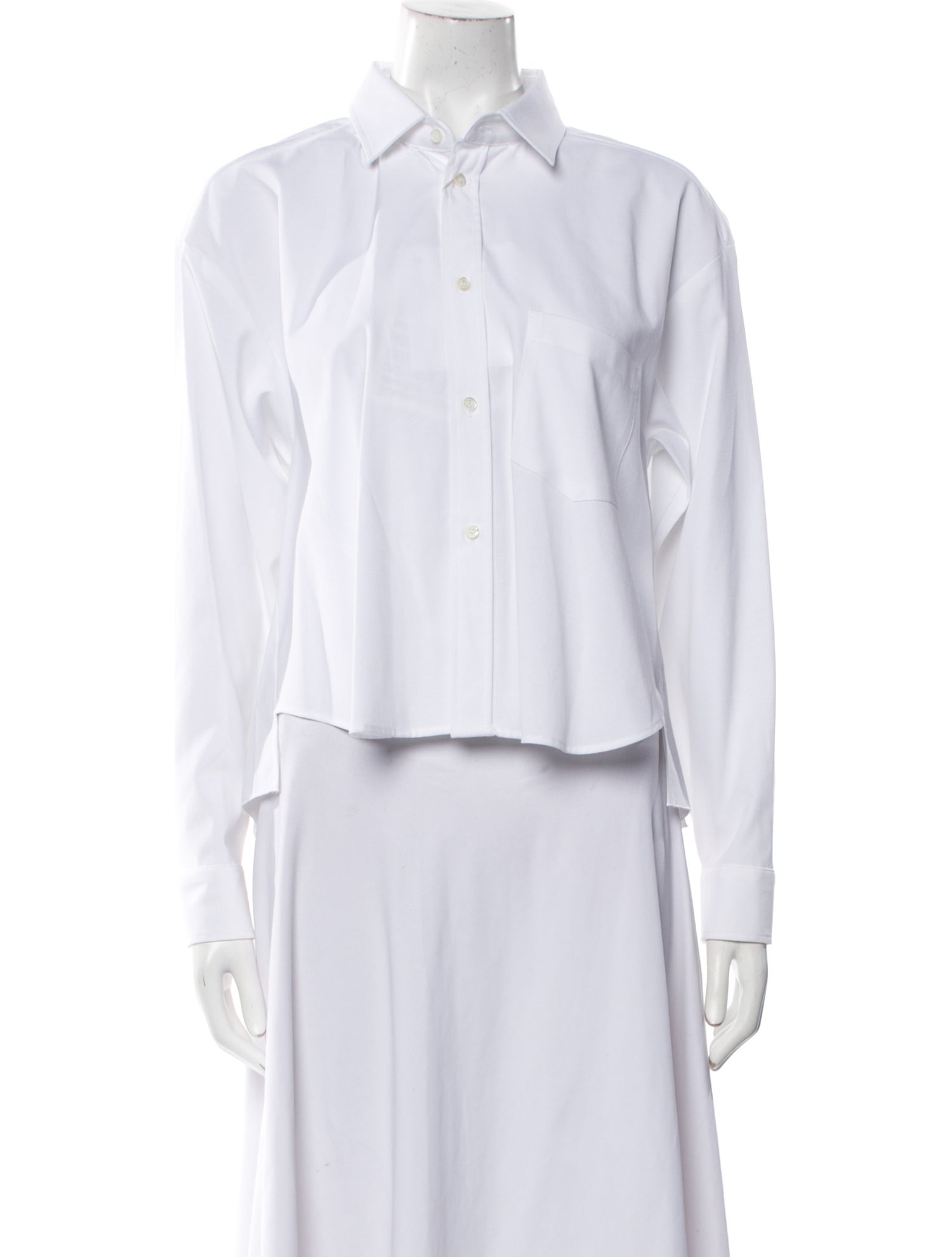 Red Valentino Long Sleeve Button-Up Top