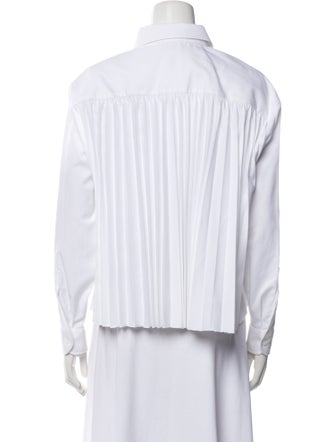 Red Valentino Long Sleeve Button-Up Top