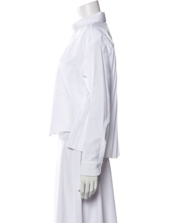 Red Valentino Long Sleeve Button-Up Top