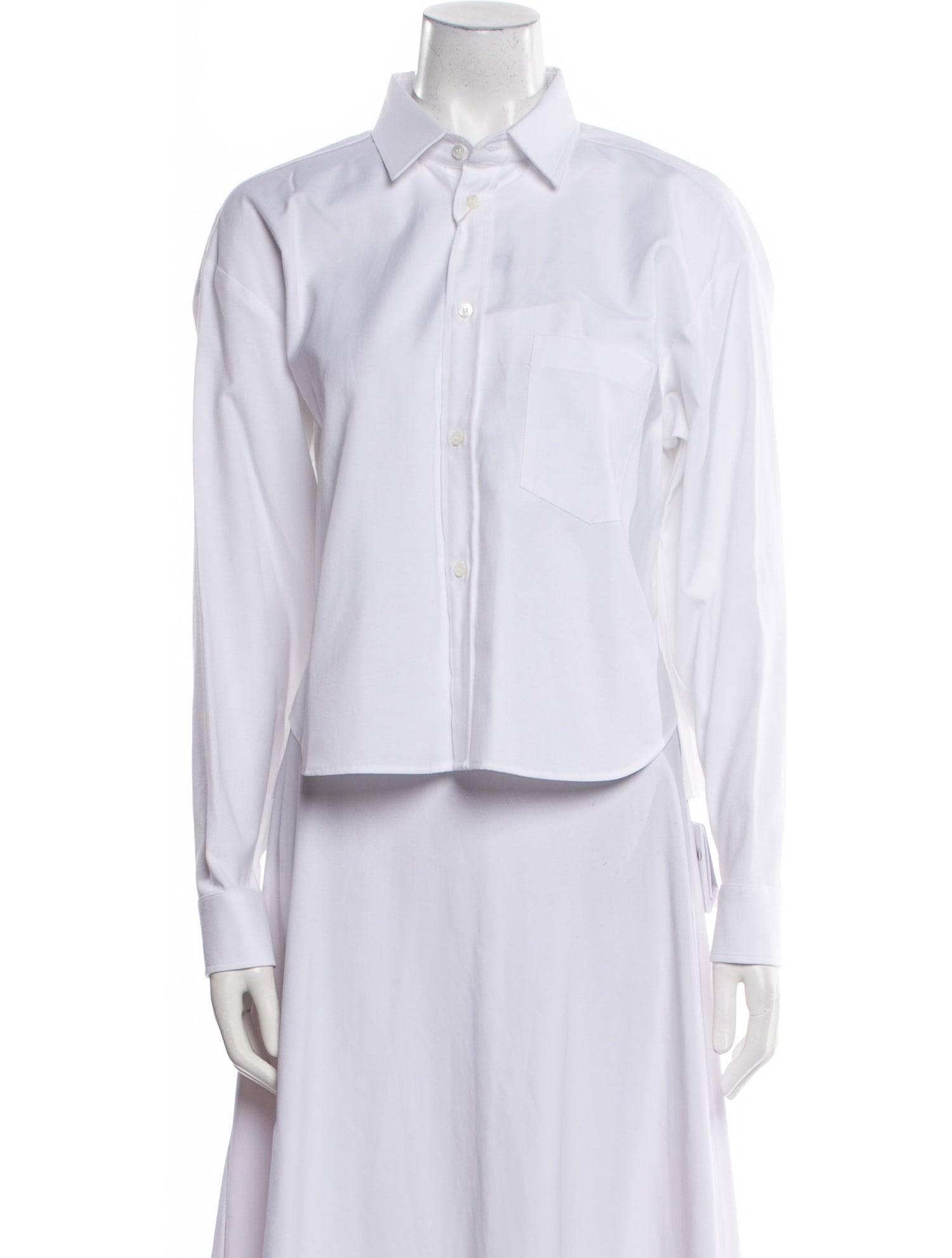 Red Valentino Long Sleeve Button-Up Top