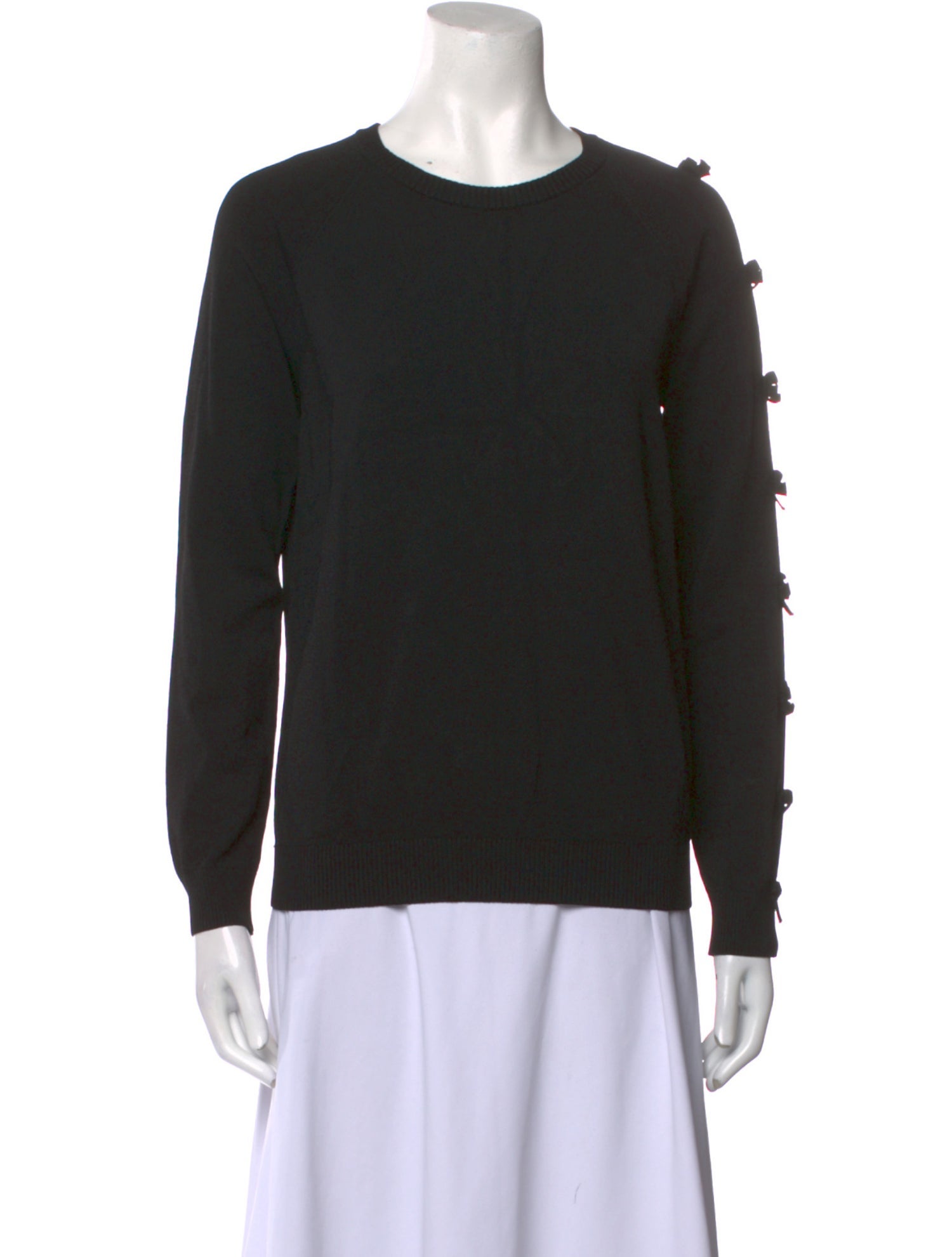 Red Valentino Crew Neck Long Sleeve Sweatshirt