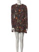 Red Valentino Floral Print Crew Neck Romper