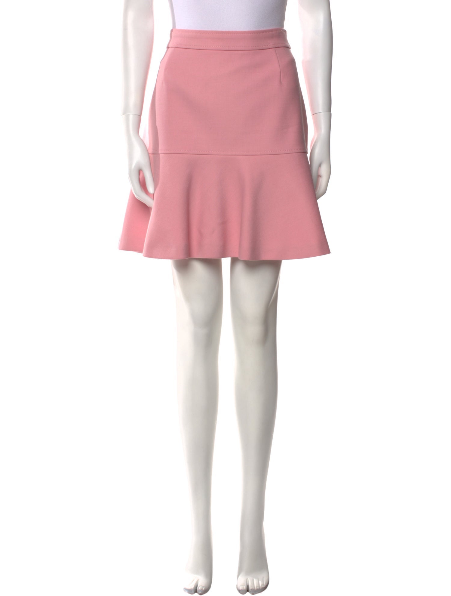 Red Valentino Pleated Accents Knee-Length Skirt