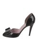 Red Valentino Patent Leather Bow Accents D'Orsay Pumps