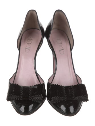 Red Valentino Patent Leather Bow Accents D'Orsay Pumps