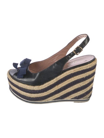 Red Valentino Patent Leather Printed Espadrilles