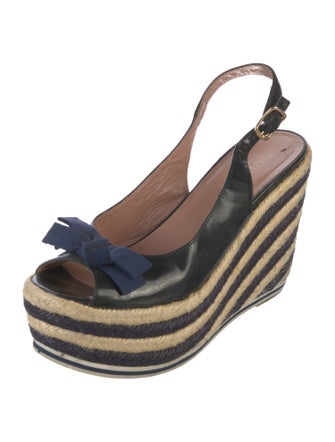 Red Valentino Patent Leather Printed Espadrilles