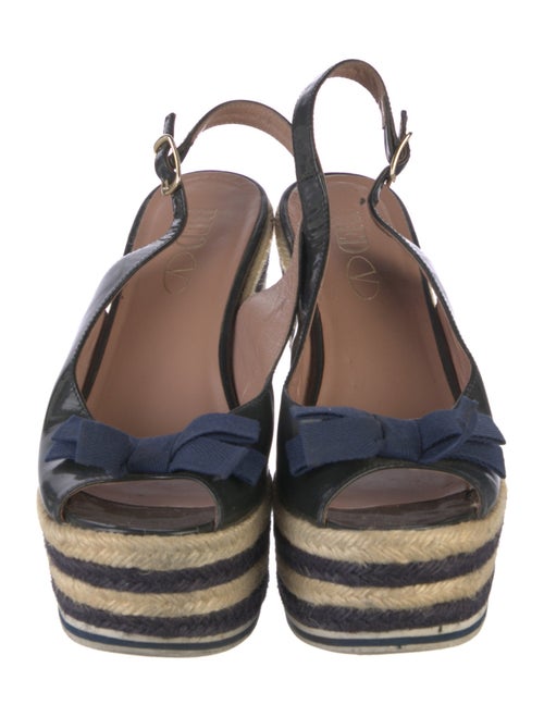 Red Valentino Patent Leather Printed Espadrilles