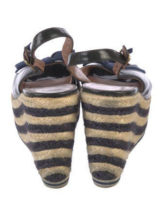 Red Valentino Patent Leather Printed Espadrilles