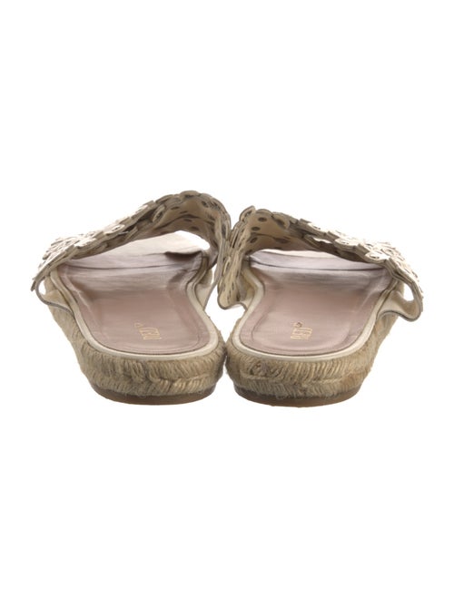 Red Valentino Leather Floral Print Slides