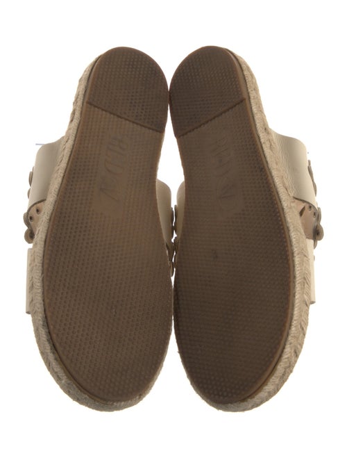 Red Valentino Leather Floral Print Slides