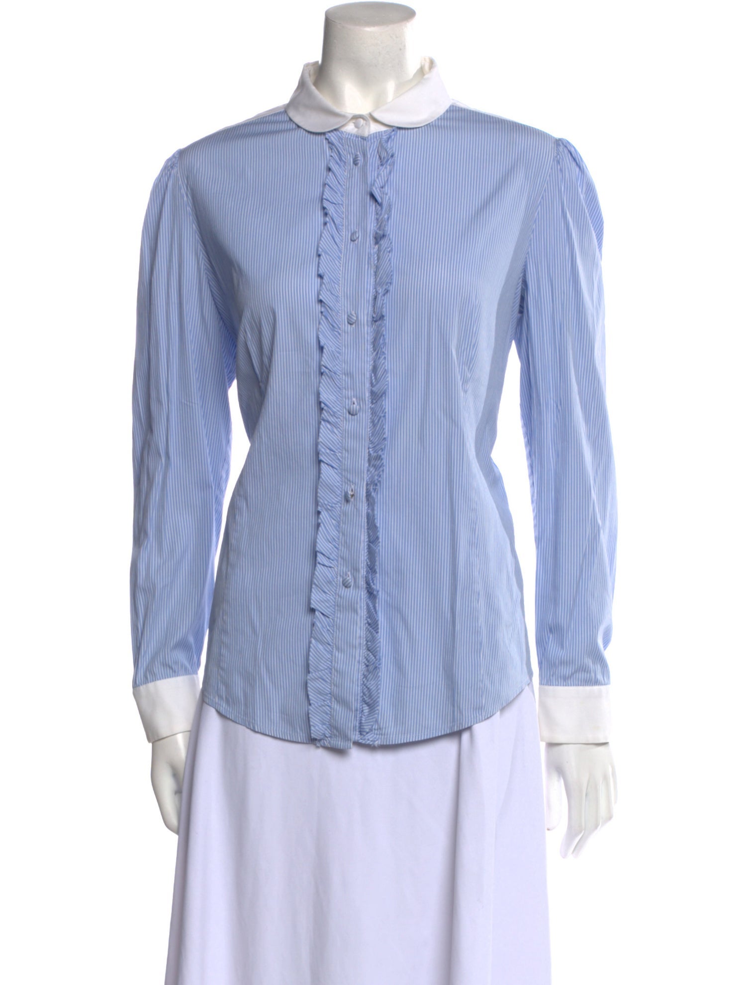 Red Valentino Long Sleeve Button-Up Top