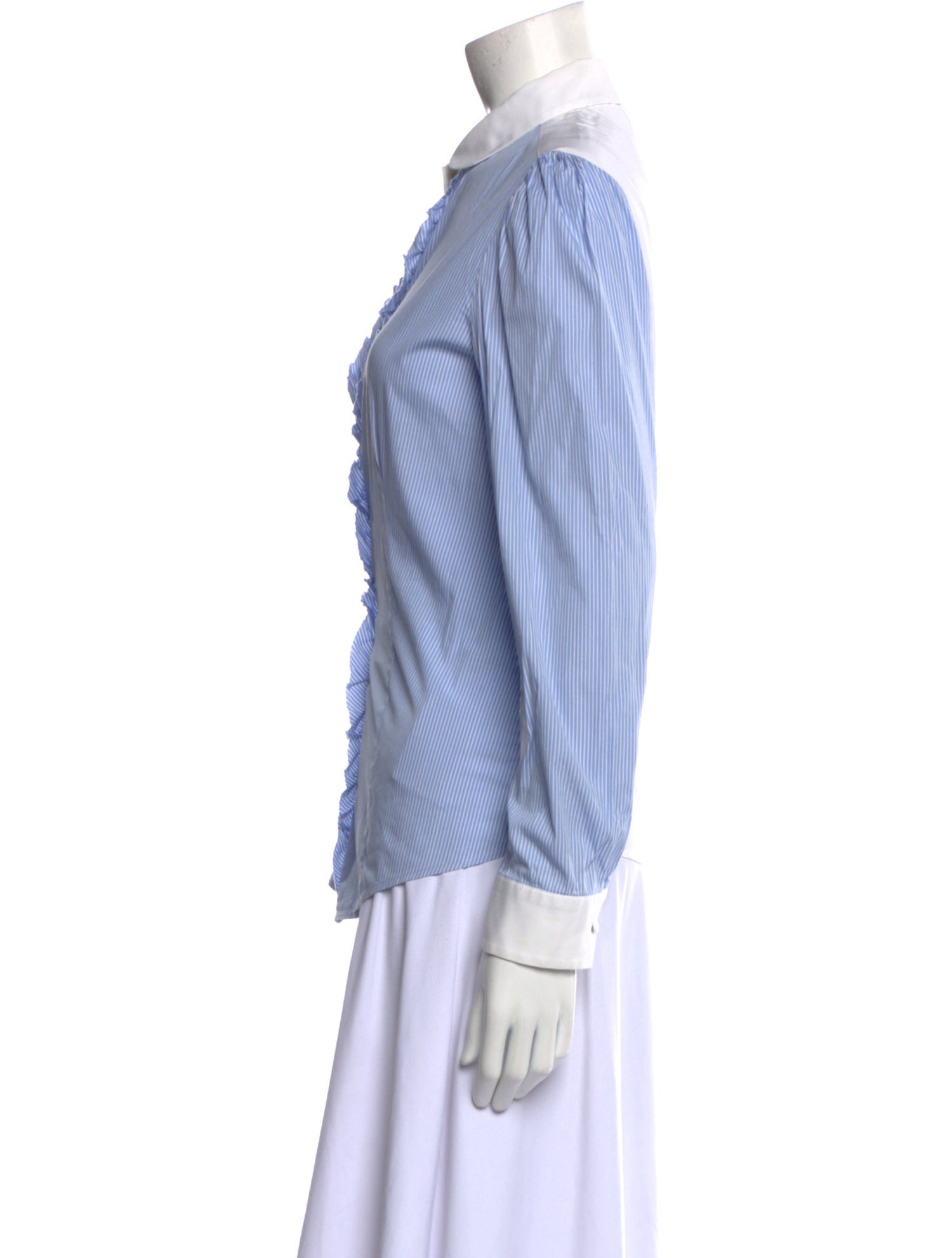 Red Valentino Long Sleeve Button-Up Top