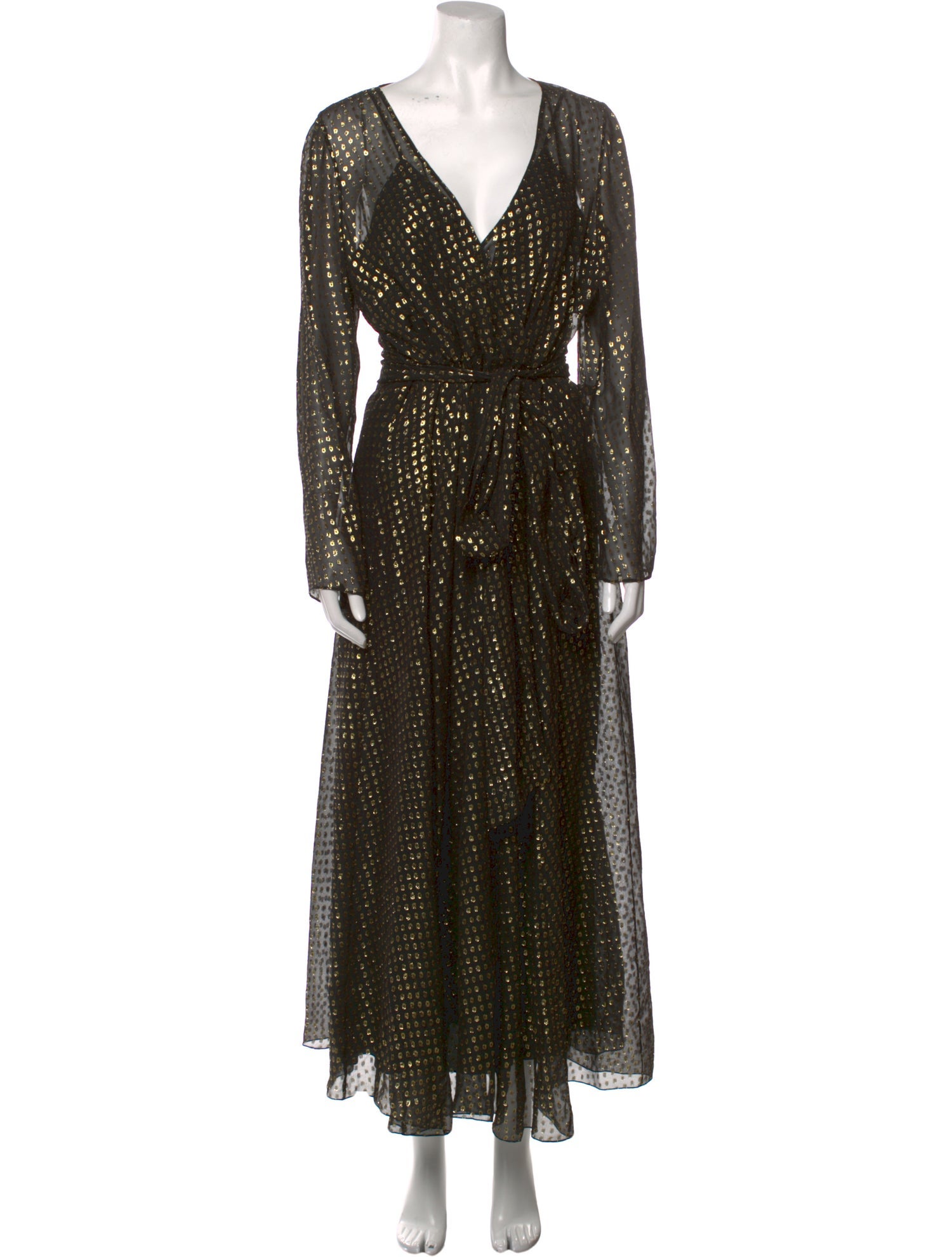 Red Valentino Polka Dot Print Long Dress