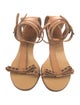 Red Valentino Leather T-Strap Sandals