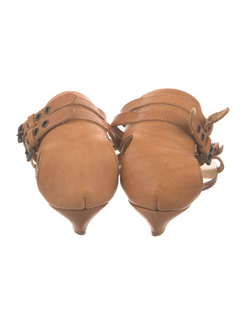 Red Valentino Leather T-Strap Sandals