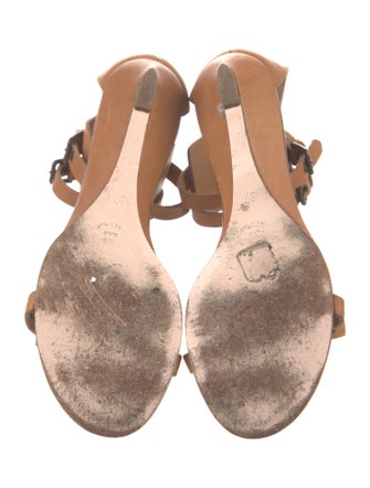 Red Valentino Leather T-Strap Sandals