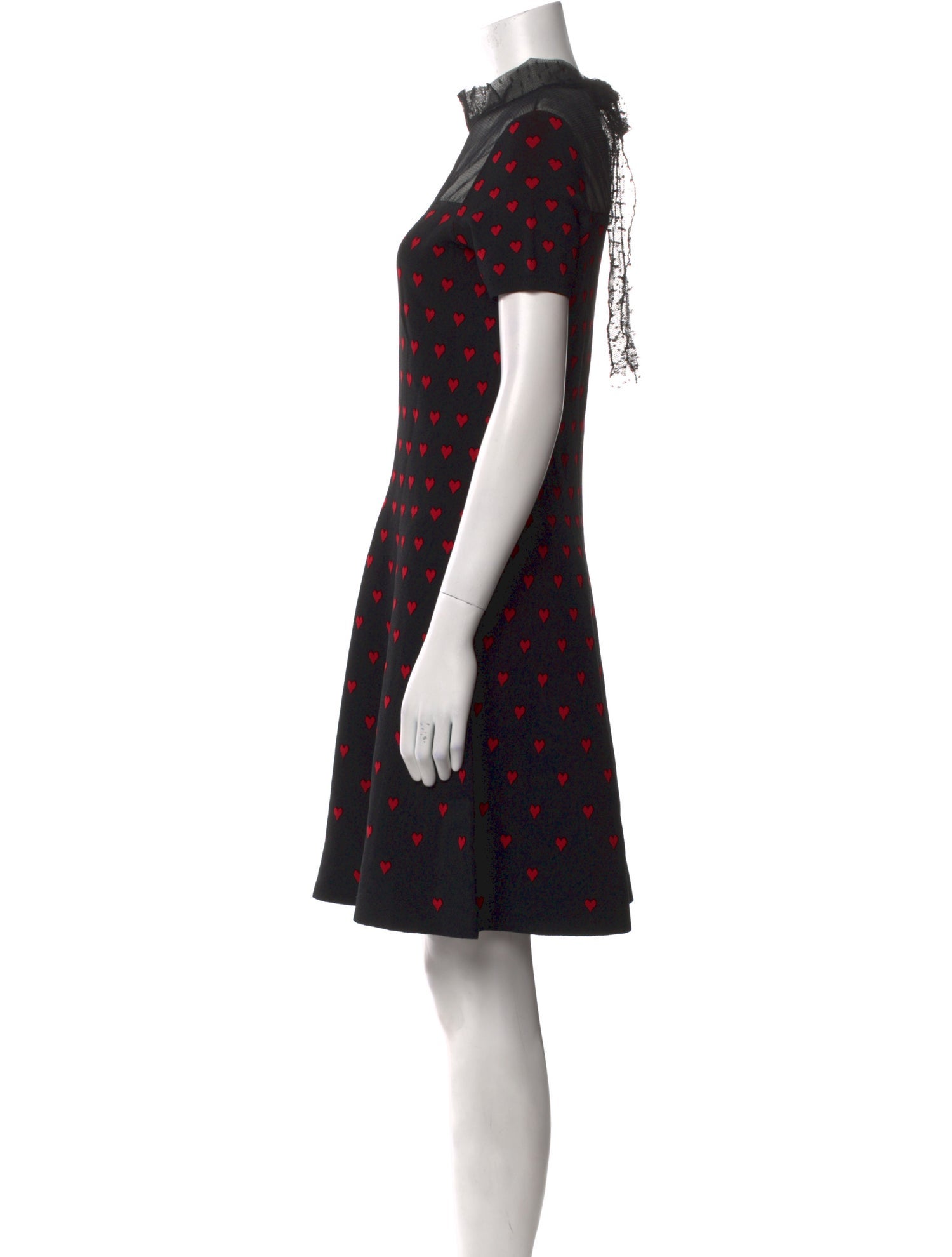 Red Valentino Polka Dot Print Knee-Length Dress