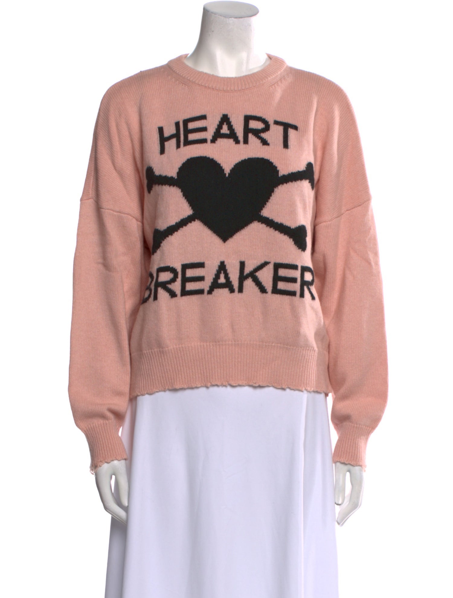 Red Valentino Graphic Print Crew Neck Sweater