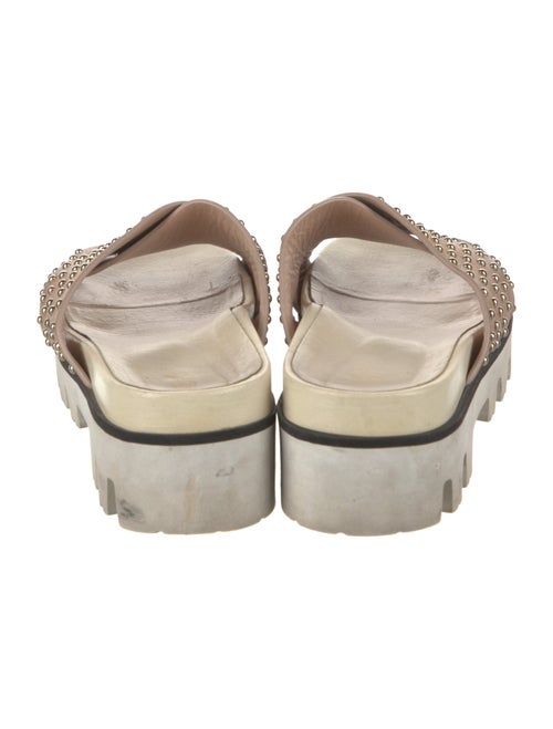 Red Valentino Leather Studded Accents Slides