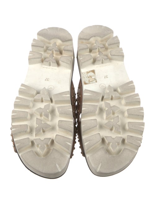 Red Valentino Leather Studded Accents Slides