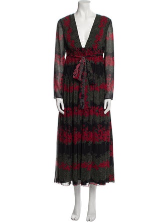 Red Valentino Printed Long Dress