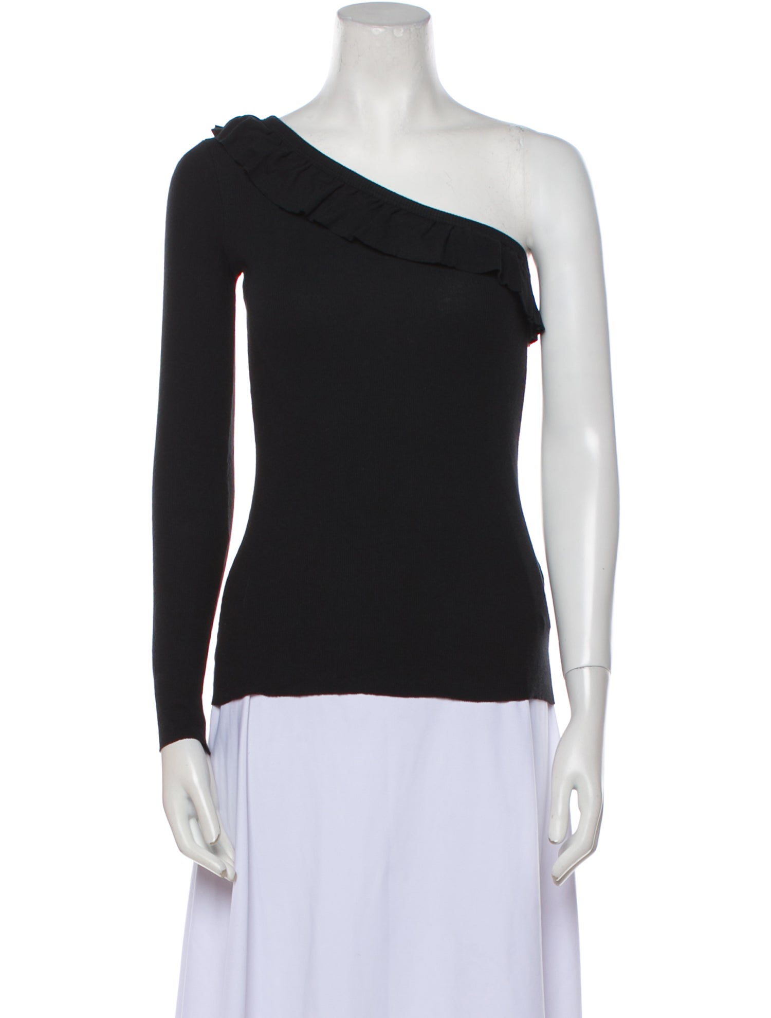 Red Valentino One-Shoulder Long Sleeve Top