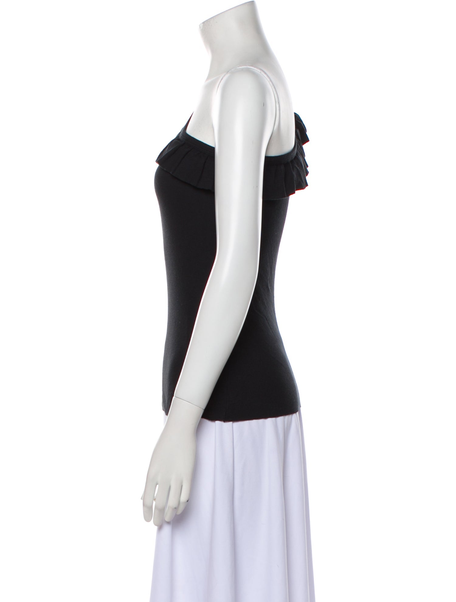 Red Valentino One-Shoulder Long Sleeve Top