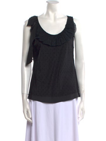 Red Valentino Tops Nylon Scoop Neck Top US 4 | L