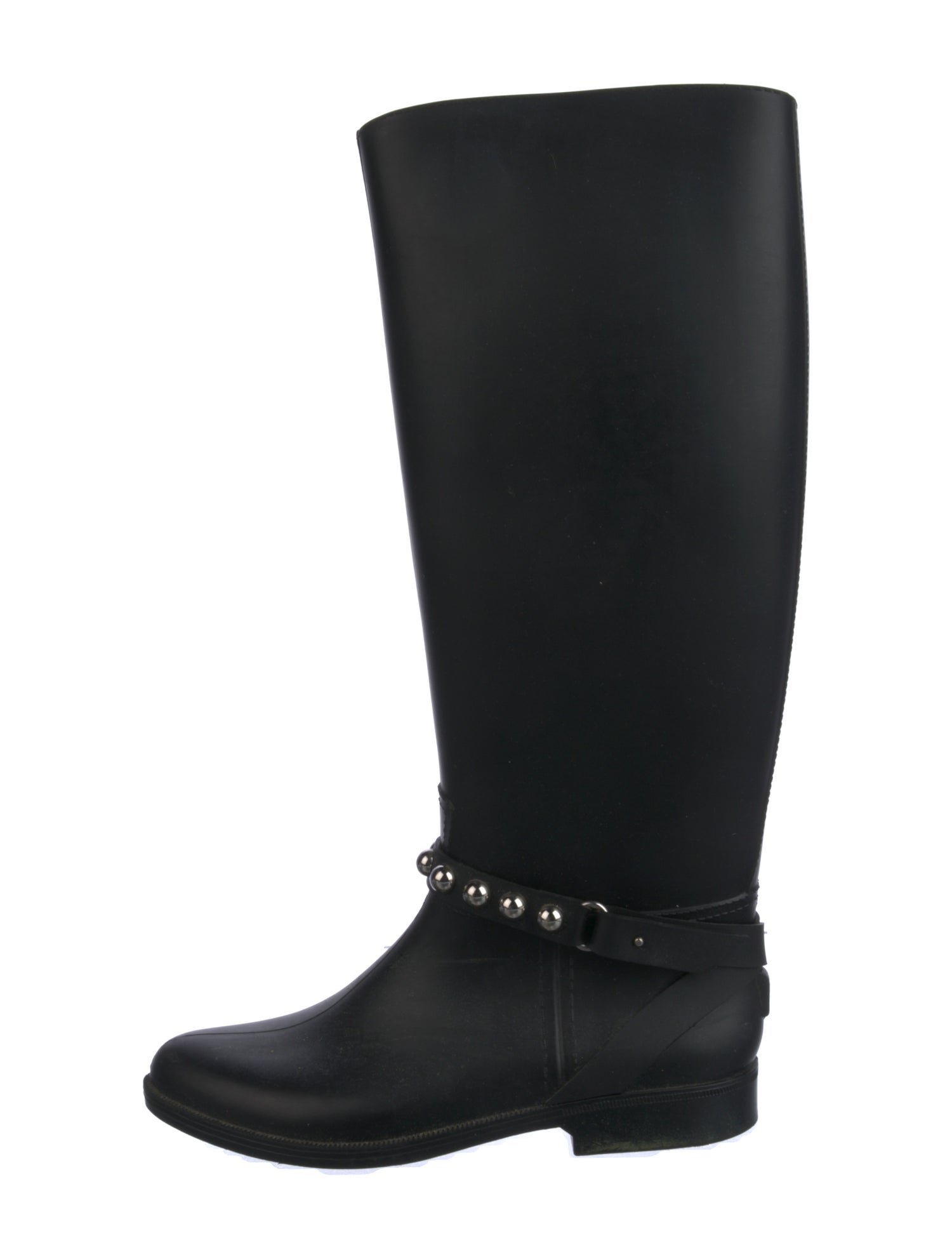 Red Valentino Rubber Studded Accents Rain Boots