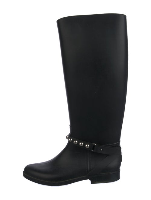 Red Valentino Rubber Studded Accents Rain Boots
