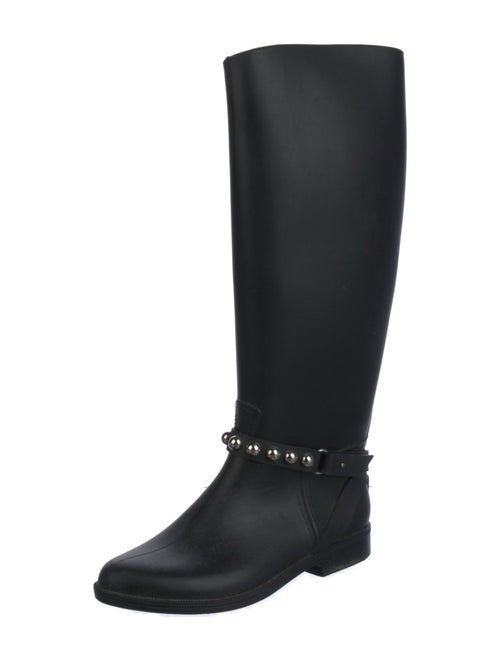 Red Valentino Rubber Studded Accents Rain Boots