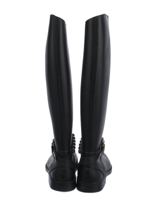 Red Valentino Rubber Studded Accents Rain Boots