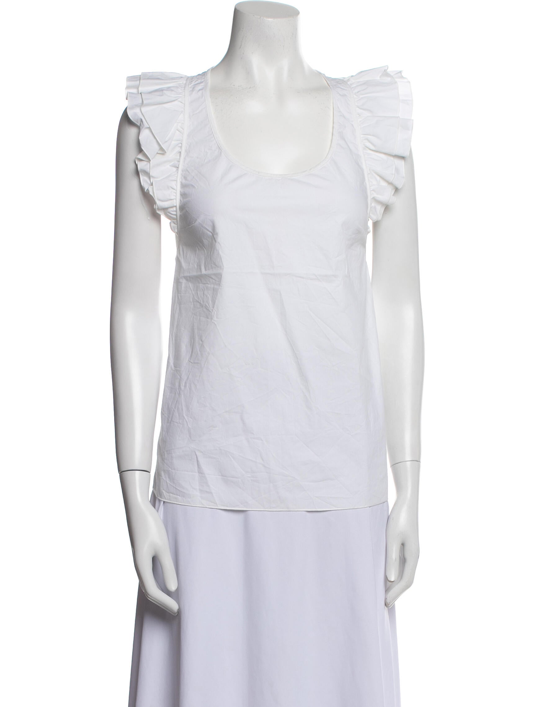 Red Valentino Scoop Neck Sleeveless Top