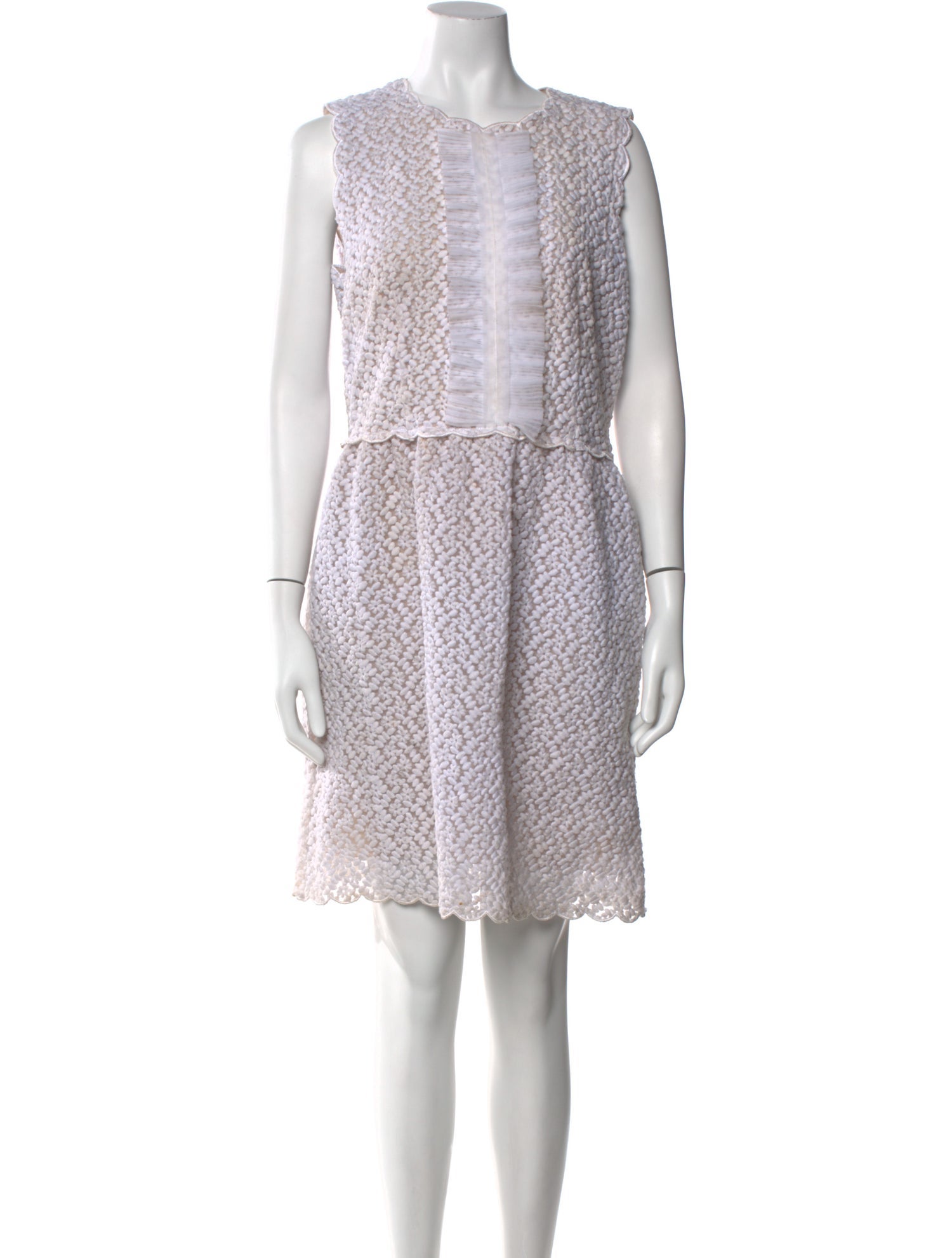 Red Valentino Crew Neck Knee-Length Dress