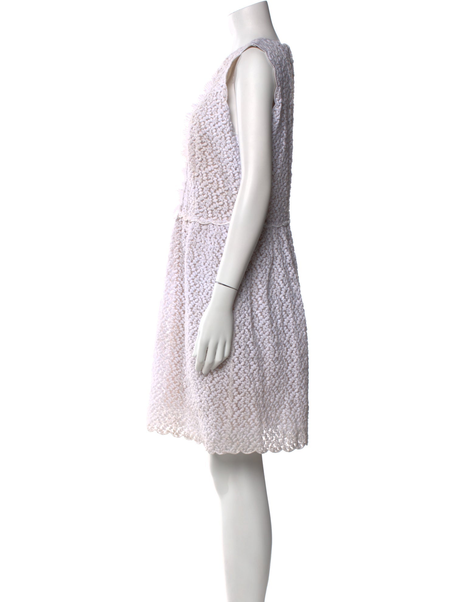 Red Valentino Crew Neck Knee-Length Dress