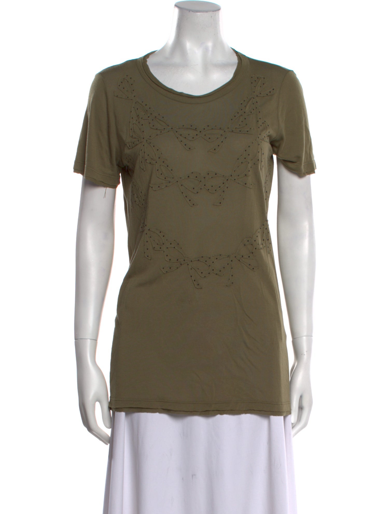 Red Valentino Scoop Neck Short Sleeve T-Shirt