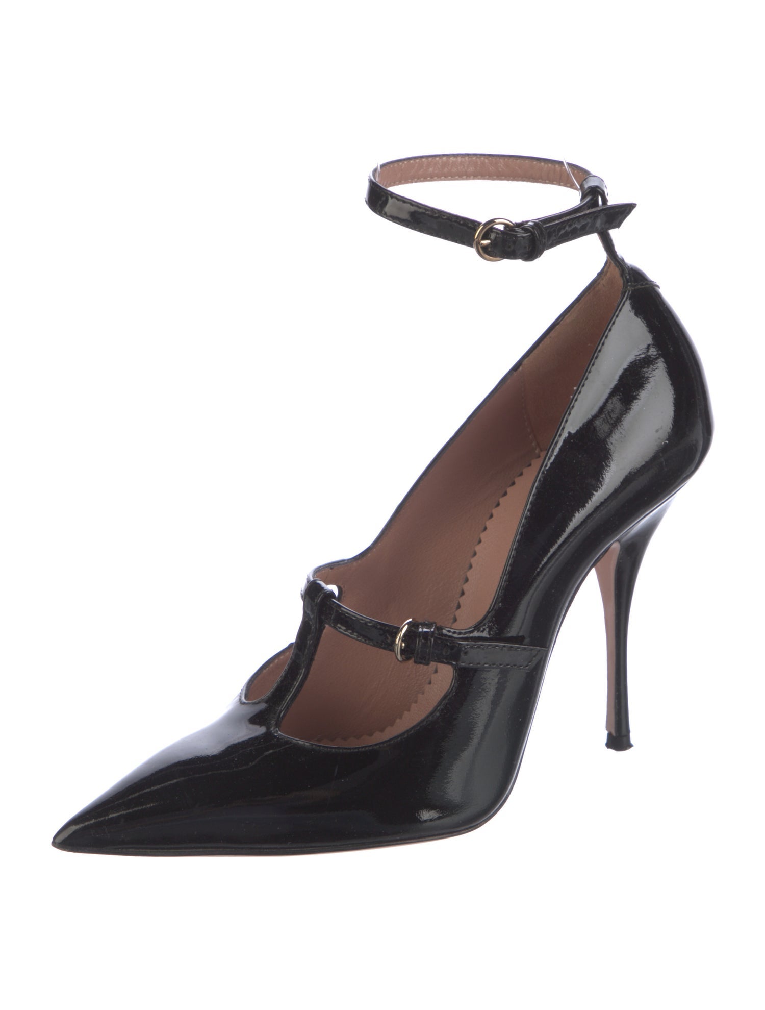 Red Valentino Patent Leather Bow Accents Pumps