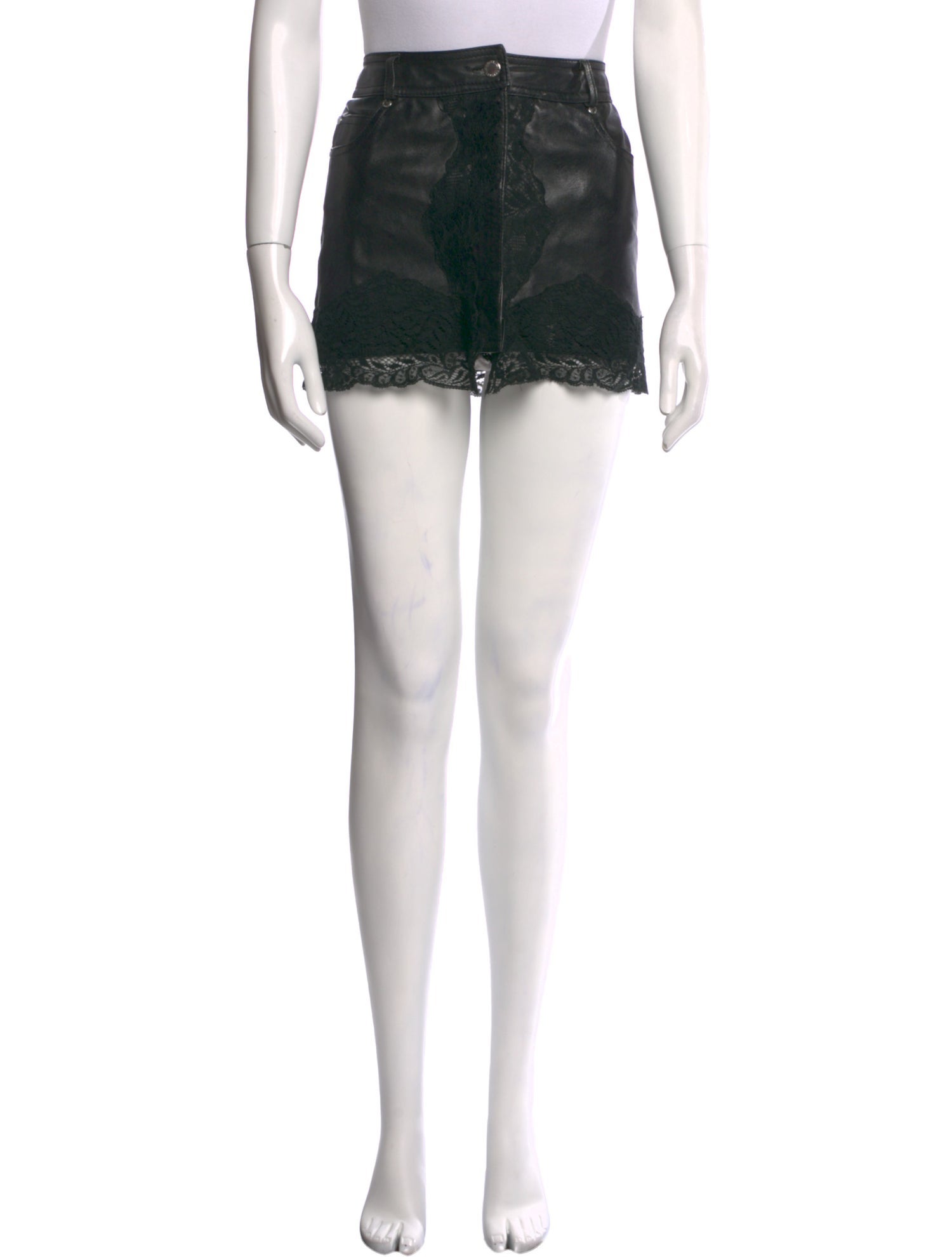 Red Valentino Leather Mini Skirt