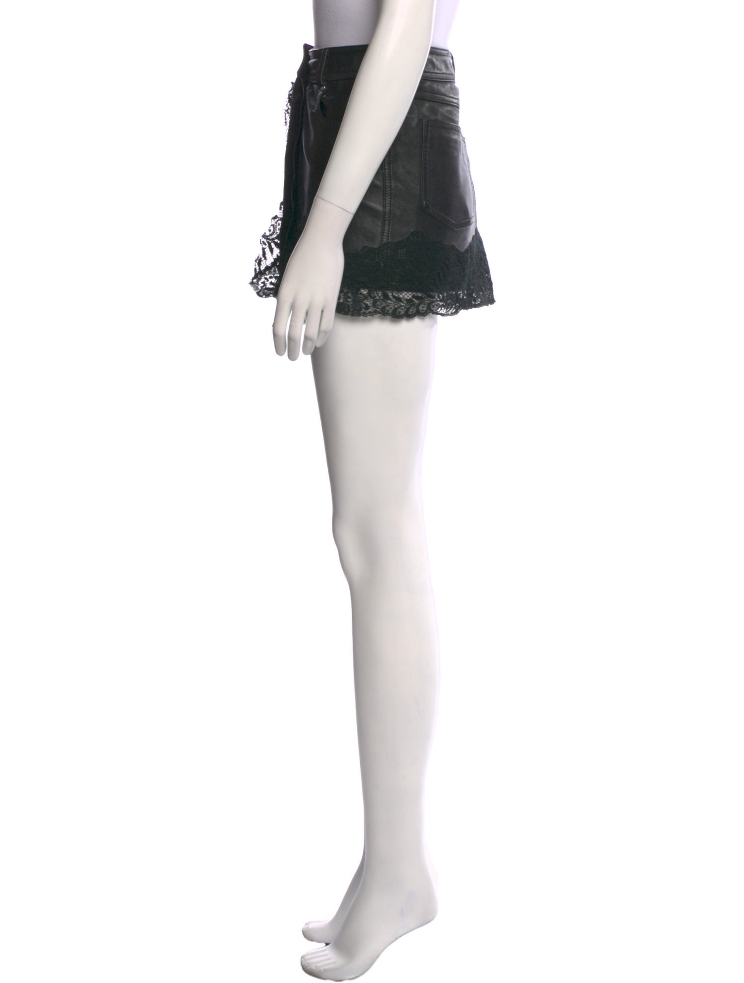 Red Valentino Leather Mini Skirt